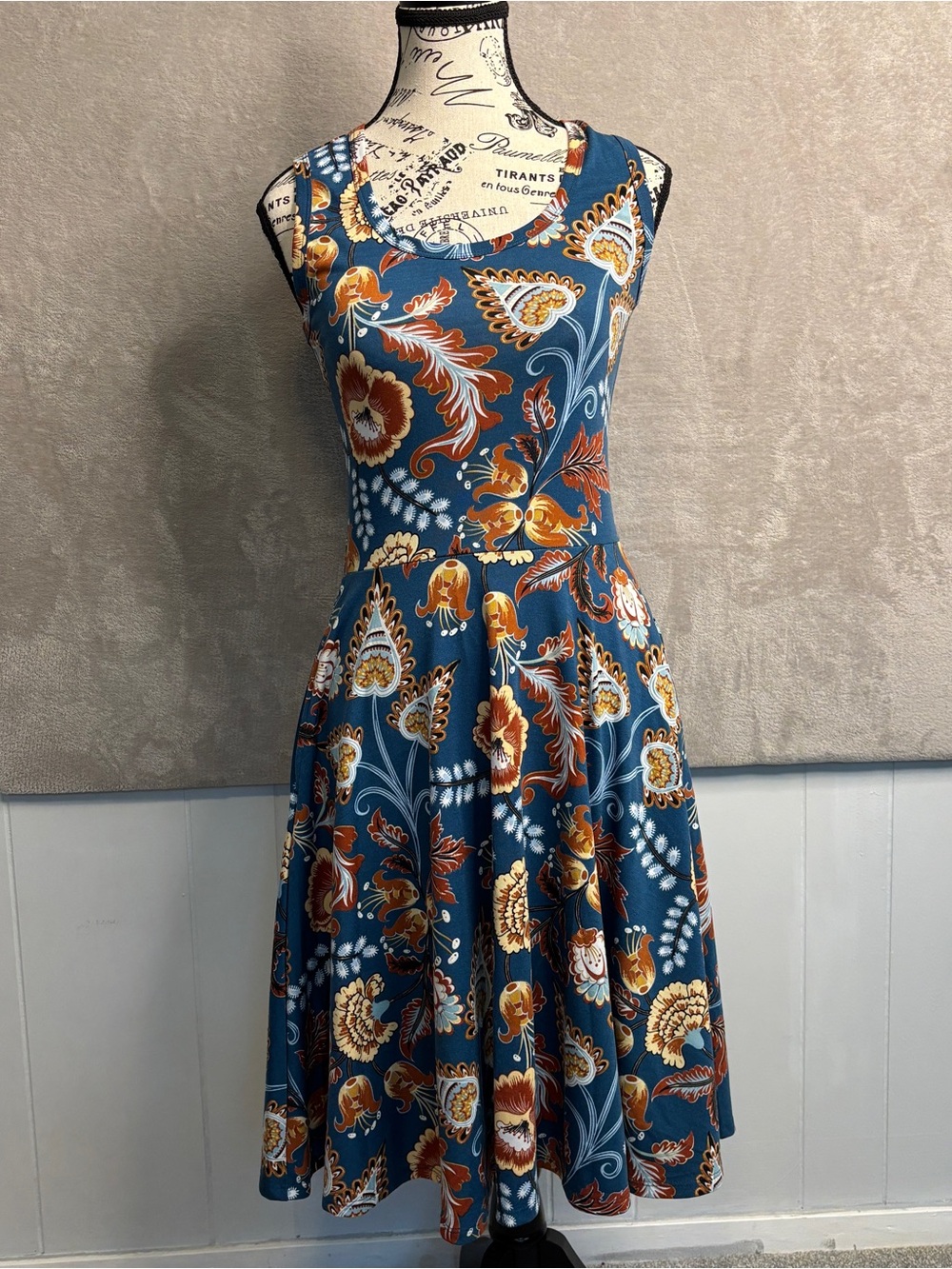 LuLaRoe A-Line Dress with Floral Design NWOT